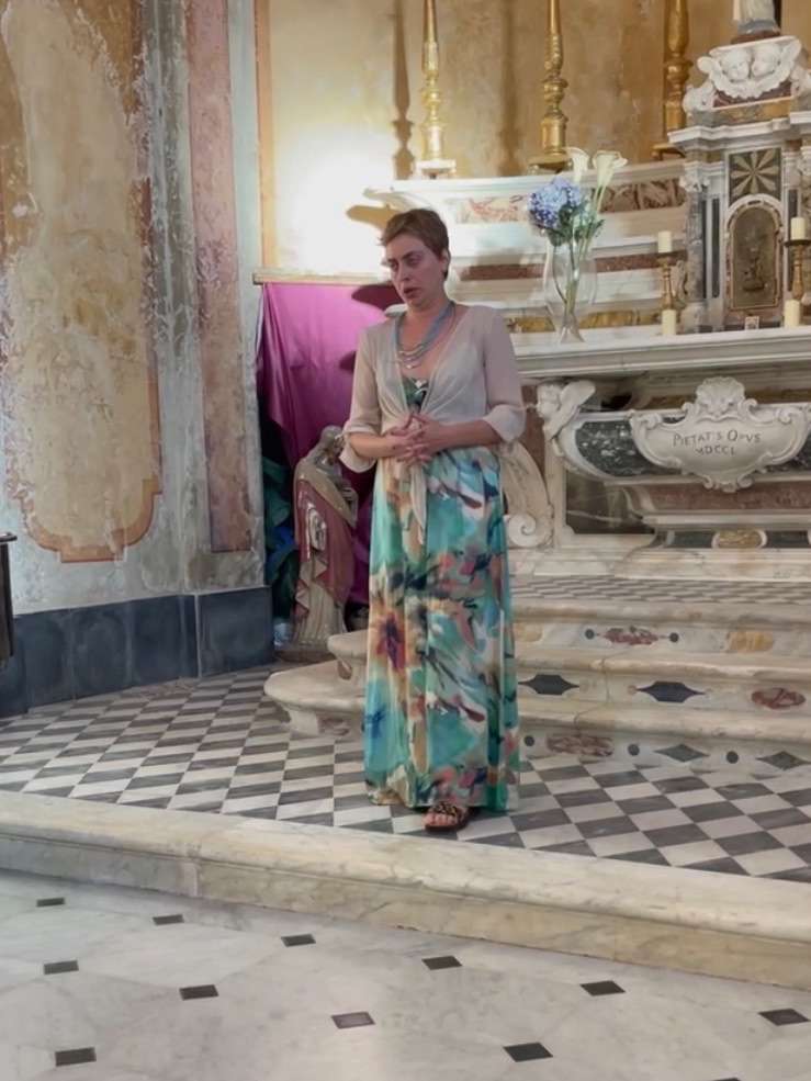 Opera singer in church